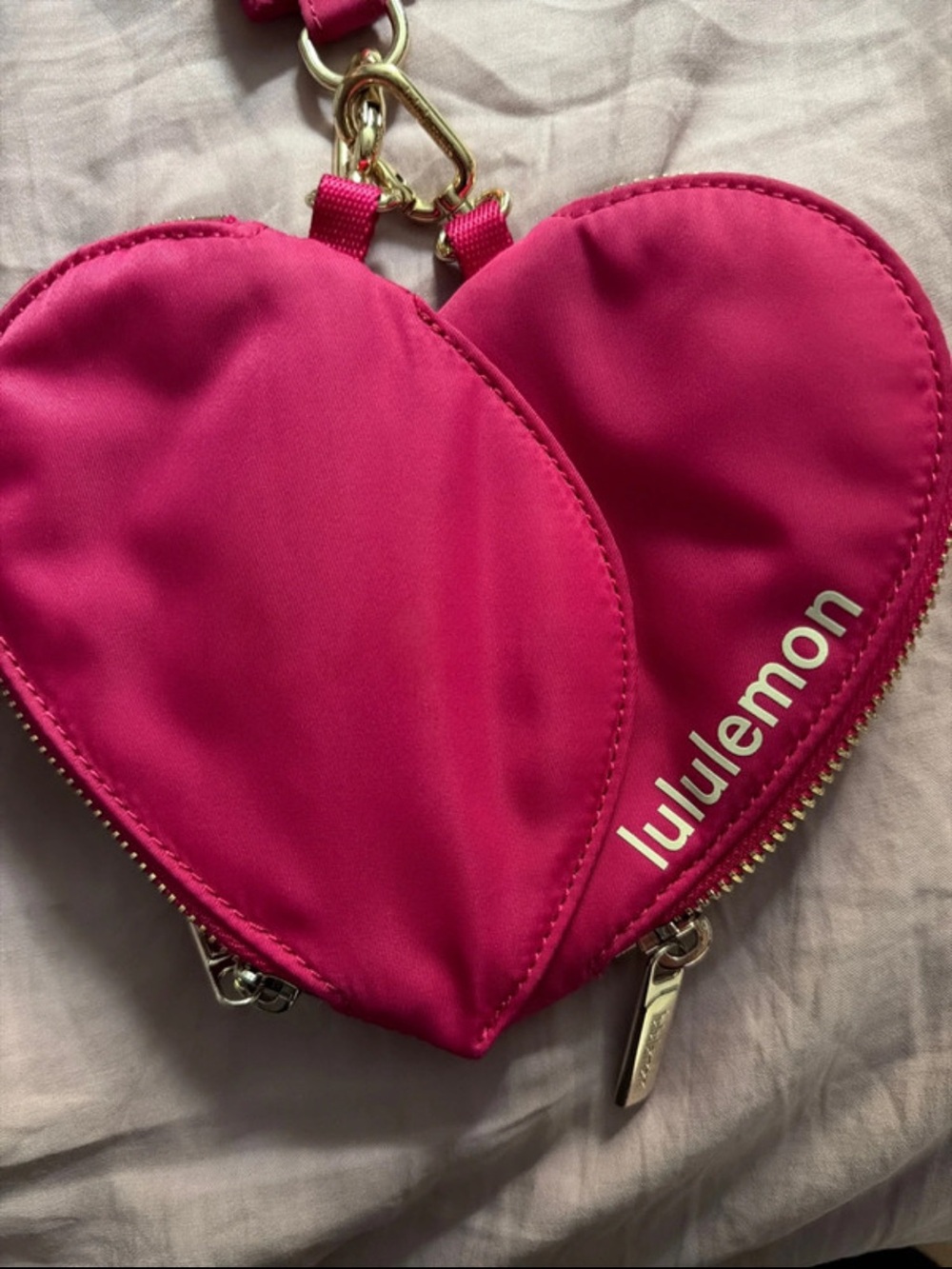 lululemon athletica Hot Pink Heart Mini Crossbody